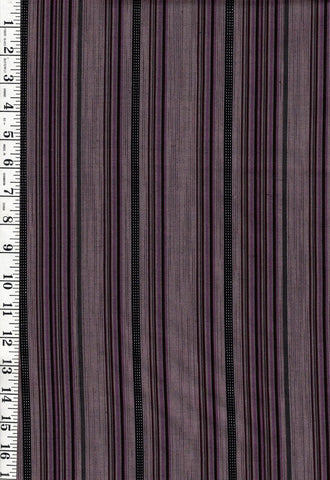 1032 - Japanese Silk - Silk Blend - Mini Stripes - Purples