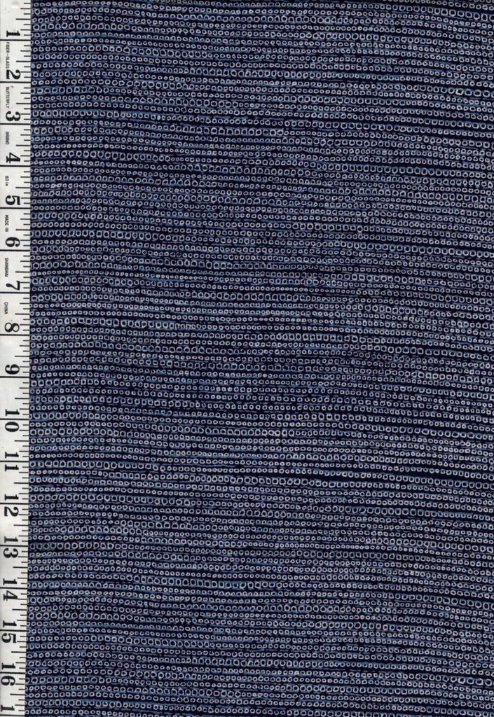 1011 - Yukata Fabric - Tiny Shibori Konoko (No Texture) - Traditional 14" wide - Indigo - Last 2 7/8 Yards