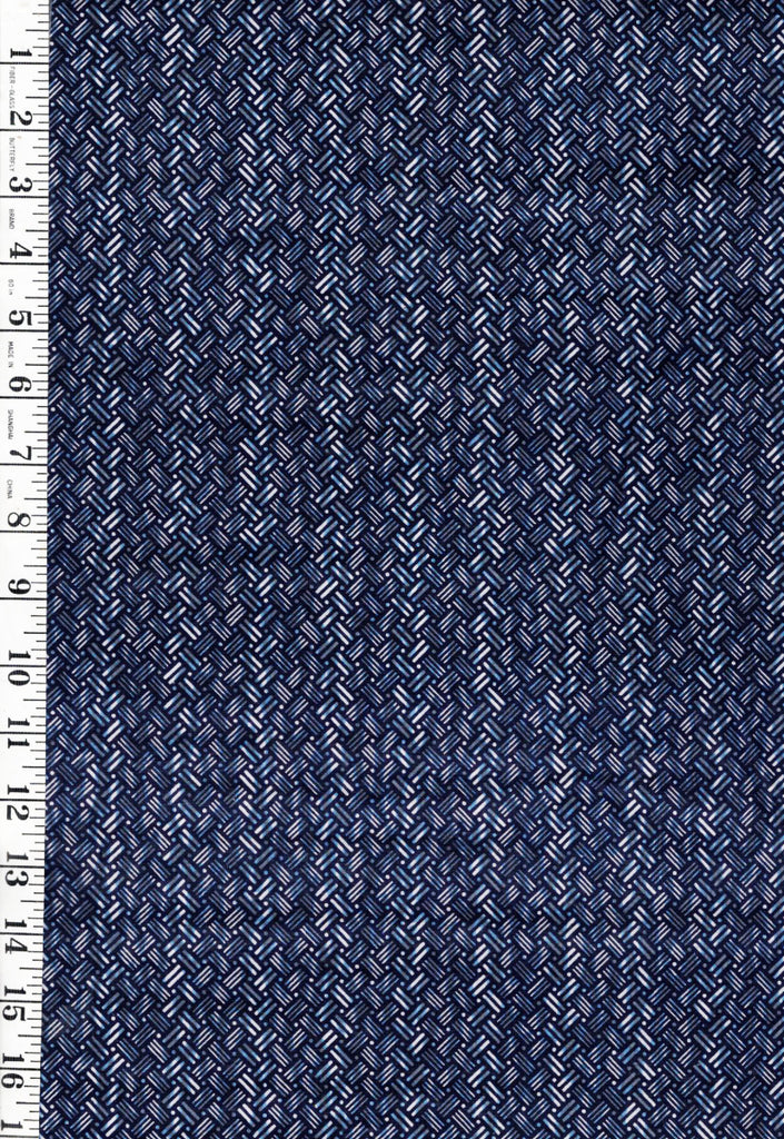 1036 - Yukata Fabric - Small Basketweave - Traditional 14" wide - Indigo - By the Half Yard
