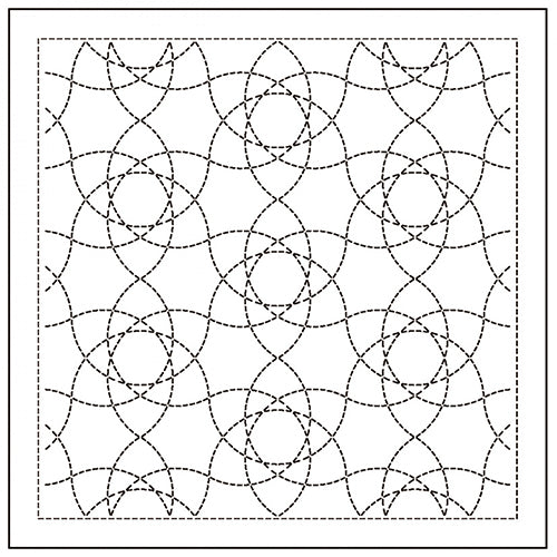 NEW - Sashiko Pre-printed Sampler (Olympus) - # 1139 Onoe-gasane - White