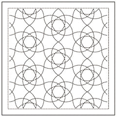 NEW - Sashiko Pre-printed Sampler (Olympus) - # 1139 Onoe-gasane - White