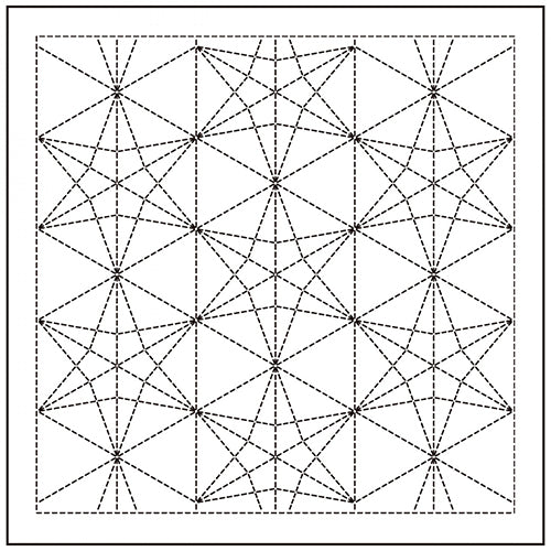 NEW - Sashiko Pre-printed Sampler (Olympus) - # 1142 Kasane-rindou - White