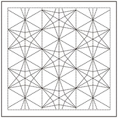 NEW - Sashiko Pre-printed Sampler (Olympus) - # 1142 Kasane-rindou - White