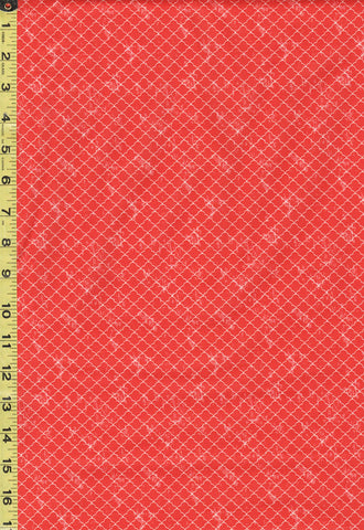 Asian - Kimonos, Koi & Dragons - Koi Scales - 120-4342 - Orangish Red - ON SALE - SAVE 20% - By the Yard