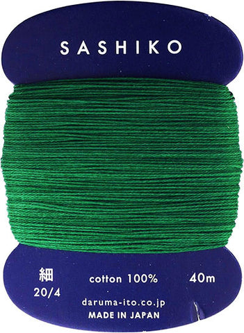 Sashiko Thread - Daruma - Thin Weight - 40m - # 208 Dark Green
