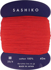Sashiko Thread - Daruma - Thin Weight - 40m - # 213 Red