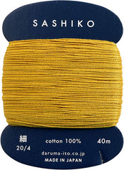 Sashiko Thread - Daruma - Thin Weight - 40m - # 220 Golden Bamboo