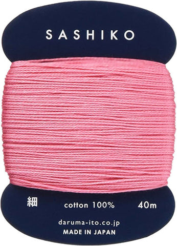 Sashiko Thread - Daruma - Thin Weight - 40m - # 222 Peony Pink