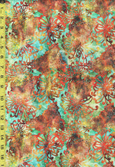 *Tropical - Valencia - Compact Chrysanthemums - 29033-O - Orange & Green - By the Half yard