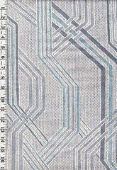 304 - Japanese Silk - Silk Blend - Abstract Geometric - Tiny Dashes - Blue