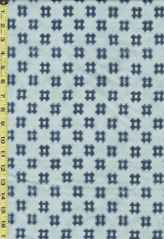 *Japanese - Moda Indigo Blooming - Kasuri Style Hatched Squares - 48093-13 - Light Blue - ON SALE - SAVE 20% - By the Yard
