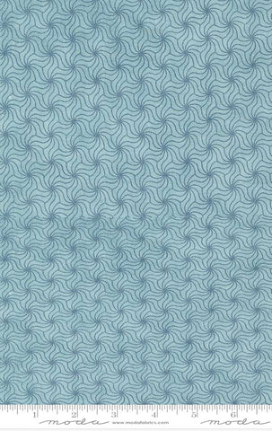 *Japanese - Moda Indigo Blooming - Yuri Geometric Swirl - 48097-12 - Water (Light Blue)