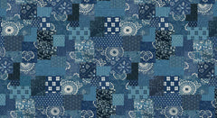 *Japanese - Moda Indigo Blooming - Boro-Style Patchwork - 48098-12 - Blue, Navy & Midnight