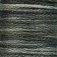 Soie et Silk Embroidery Floss - Variegated # 525 - Charcoal to Black