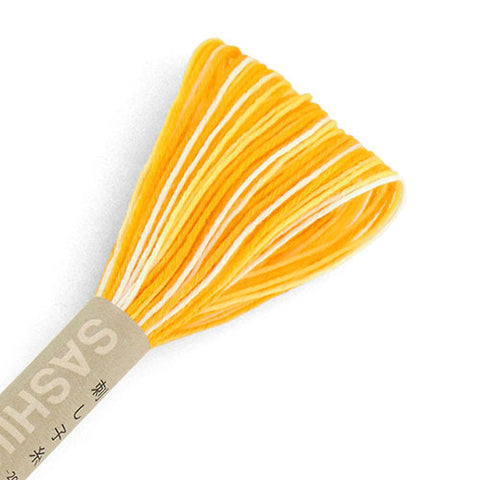 NEW - Sashiko Thread - Olympus 20m - Variegated # 55 - Yellow-Cream