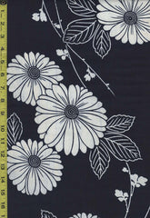Yukata Fabric - 879 - Daisies - Indigo