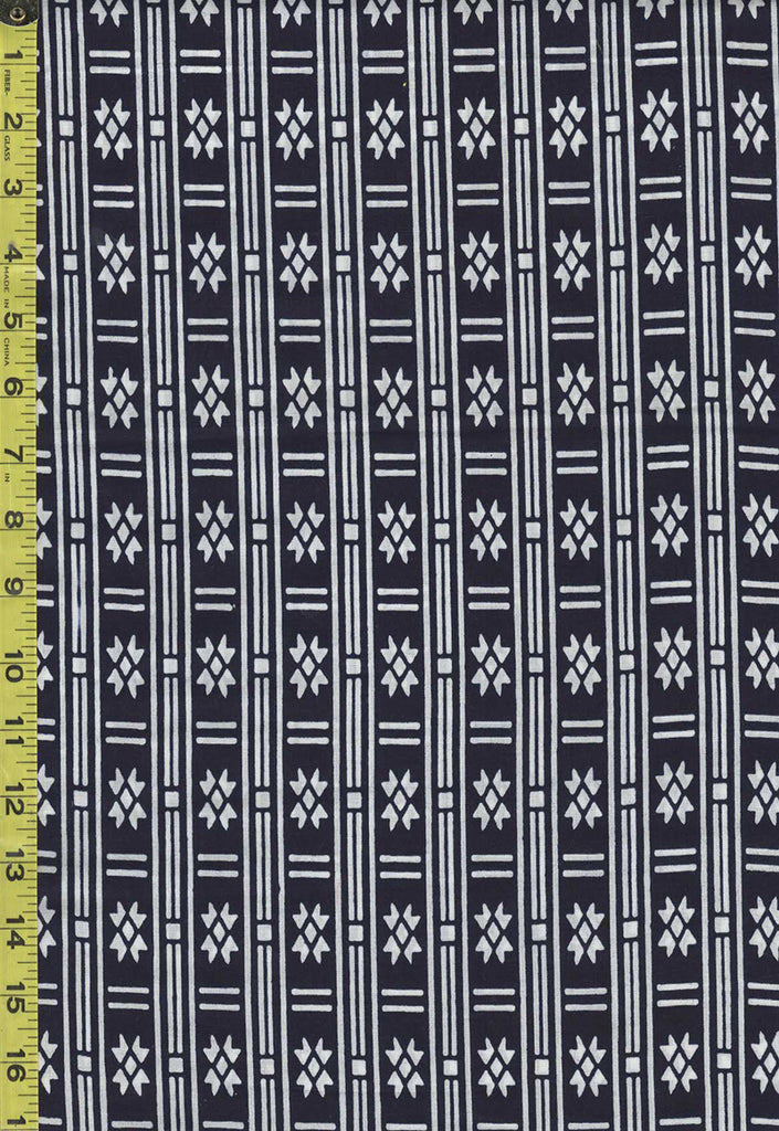 Yukata Fabric - 886 - Kuradashi Shizuhata Yukata - Stars & Bars - Indigo