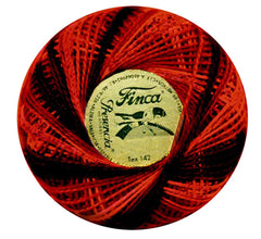 Presencia Perle Cotton - Size 8 - 9275 BLACK & RED