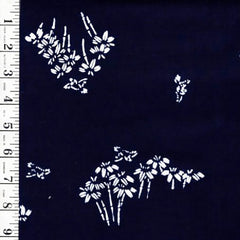 0946 - Yukata Fabric - Tiny Birds & Flowers - Indigo