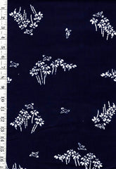 0946 - Yukata Fabric - Tiny Birds & Flowers - Indigo