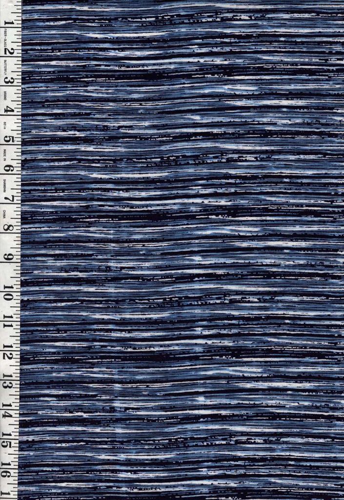 Yukata Fabric - 957 - Water Strata - Dark Navy - Indigo