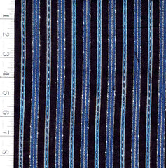 0988 - Vintage Woven Stripe - Japanese cotton fabric - Navy & Dark Indigo