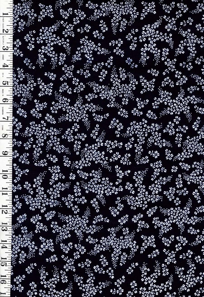 0997 - Yukata Fabric - Tiny Stylized Daisies - Traditional 14" wide - Indigo