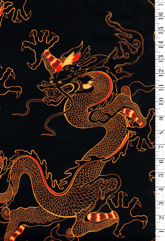 *Asian - Alexander Henry - Large Scale Fierce Dragon (Enter the Dragon - 2003) - Black - Last 1 Yard