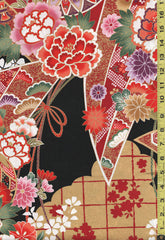 Asian - Alexander Henry - Gilded Botan (Floral Garden) - Black