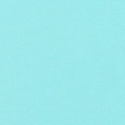Sashiko Fabric - Cotton-Linen - AQUA - By the Half Yard