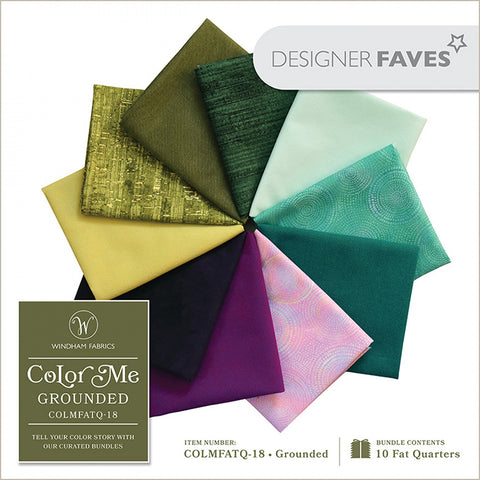 Fat Quarter Color Pack - COLOR ME - GROUNDED - 10 Fat Quarter Bundle - ON SALE - SAVE 25%
