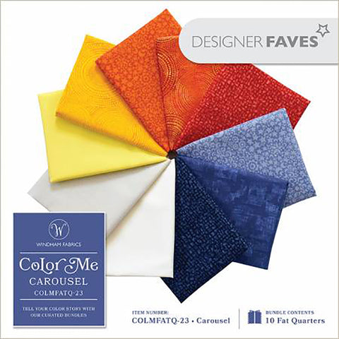 Fat Quarter Color Pack - COLOR ME - CAROUSEL - 10 Fat Quarter Bundle - ON SALE - SAVE 25%