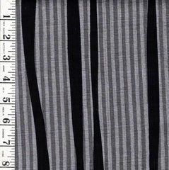 *Japanese - Cosmo Dobby Weave Stripes - AP-52113H - 1C - Black, Light & Dark Gray - By the Half Yard