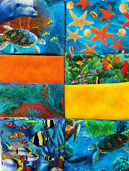 Fat Quarter Color Pack - Jewels Of The Sea - 8 Fat Quarters 