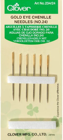 Notions - Clover Gold Eye Chenille Needles - No. 24