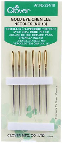 Notions - Clover Gold Eye Chenille Needles - No. 18