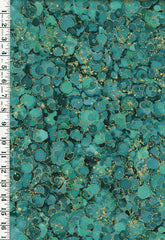 Fabric Art - Northcott Midas Touch - Abstract Compact Water Bubbles - DM26834-66 - Teal