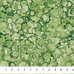 Fabric Art - Northcott Midas Touch - Abstract Compact Water Bubbles - DM26834-74 - Green