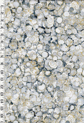 Fabric Art - Northcott Midas Touch - Abstract Compact Water Bubbles - DM26834-95 - Light Gray