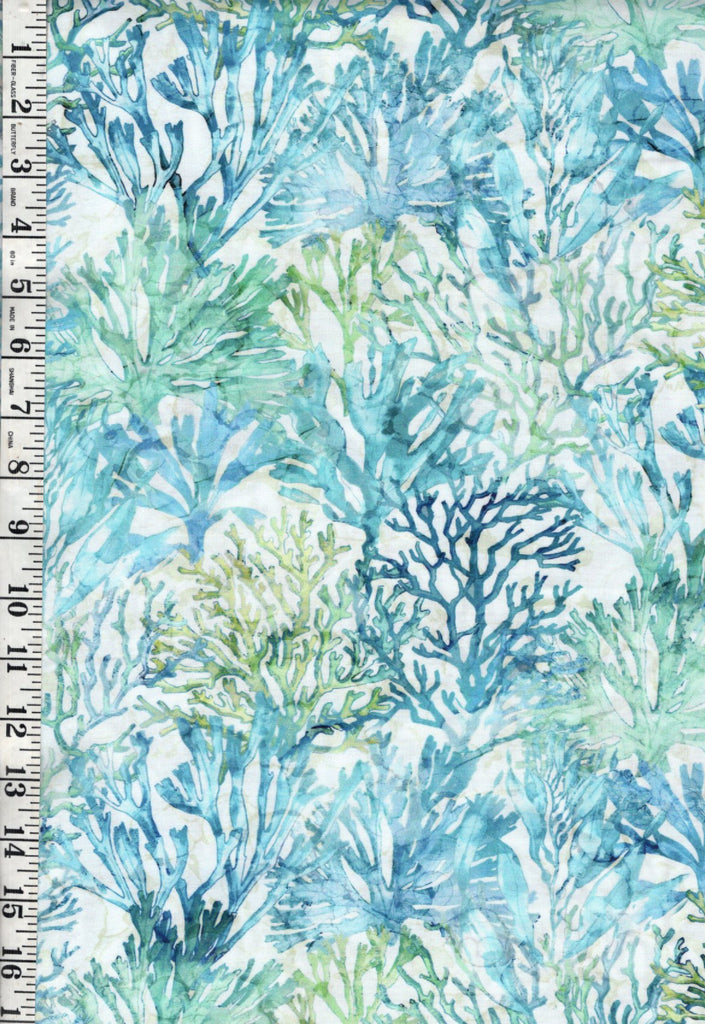 *Fabric Art - Northcott Deep Blue - Sea Coral - DP28125-10 - White - By the Half Yard