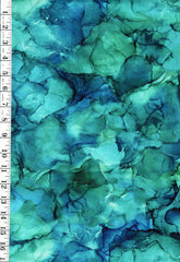 *Fabric Art - Northcott Deep Blue - Sea Glass - DP28128-68 - Teal - By the Half Yard