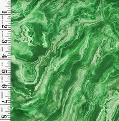 Fabric Art - Northcott Tranquil Waters - Abstract Water Swirls - DP27210-76 - Green - By the Half Yard