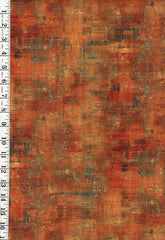 *Fabric Art - Northcott Tranquil Tides - Background Blender - DP27618-55 - Burnt Orange & Brown (Gold Ochre) & Gold Metallic