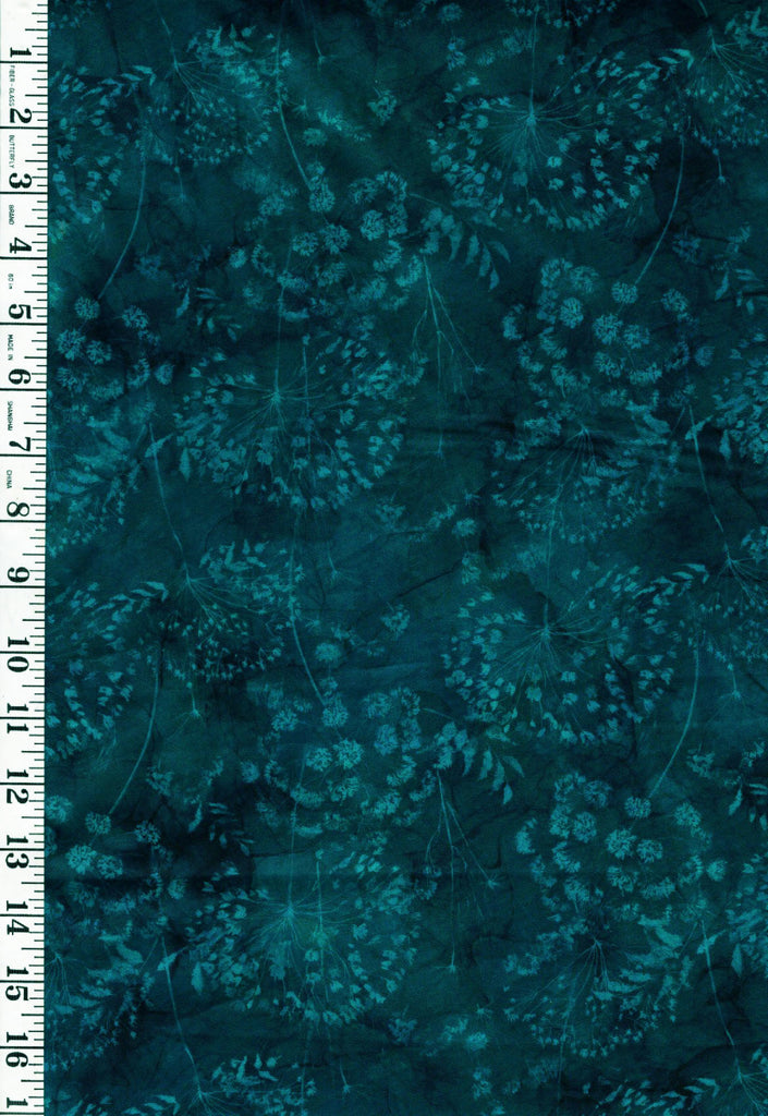 *Fabric Art - Northcott WHISPER - Tonal Flower Blender - DP28707-48 - Dark Teal-Navy - By the Half Yard