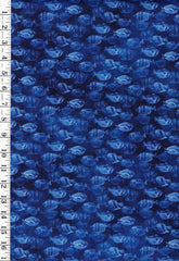*Fabric Art - Northcott CORAL REEF - Compact Small Tonal Fish - DP28884-48 - Navy - By the Half Yard