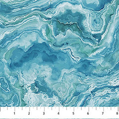 *Fabric Art - Northcott SMOOTH SAILING - WAVE TEXTURE - DP28912-44 - Medium Blue Multi - By the Half Yard