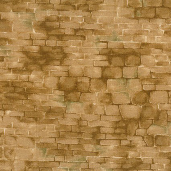Japanese - Yoko Saito Centenary Collection - Brick Wall - Light Brown - CE10526S-C - ON SALE - $5.00 By the Half Yard
