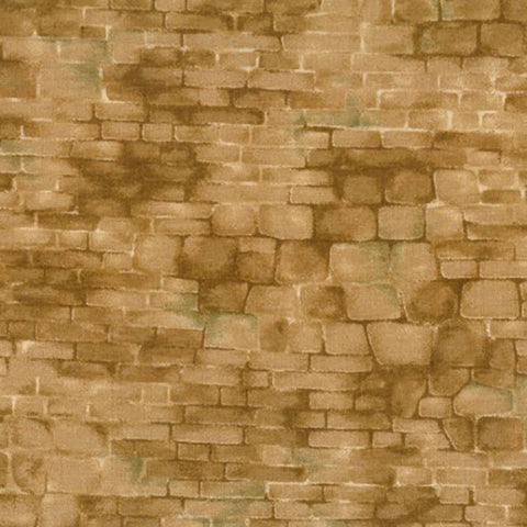 Japanese - Yoko Saito Centenary Collection - Brick Wall - Light Brown - CE10526S-C - ON SALE - $5.00 By the Half Yard