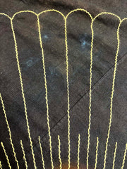 *Japanese Tablecloth - Futon Cover - Vintage with Sashiko Stitching - Indigo - X Large Size - 60"