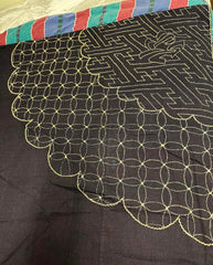 *Japanese Tablecloth - Futon Cover - Vintage with Sashiko Stitching - Indigo - X Large Size - 60"